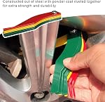 JUSTTOP Brake Lining Thickness Gauge, 8 Piece SAE & Metric Brake Pad Measuring Tool Set, Color Coded Tire Gauge Automotive Brake Pad Measure Ruler Tool Feeler, Car Accessories