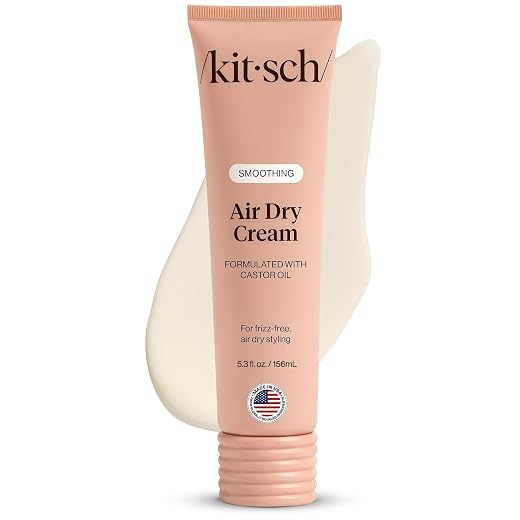 Kitsch Smoothing Air Dry Cream – With Castor Oil & Coconut Oil - 5.3 oz