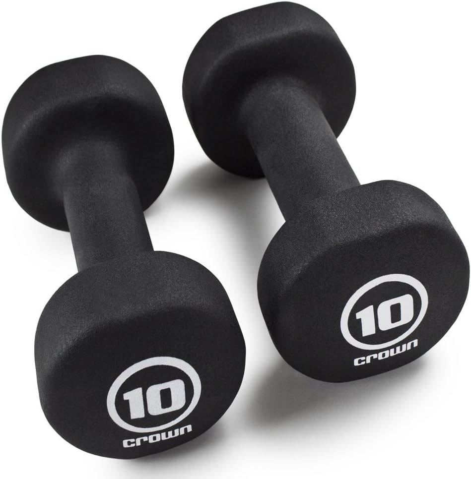 Set of 2 Body Sculpting Hand Weights - Soft Neoprene Coated Dumbbell Set - Supplies for Exercise, Workout, Weight Loss, Body Building - For Men, Women, Seniors, Teens, and Youth