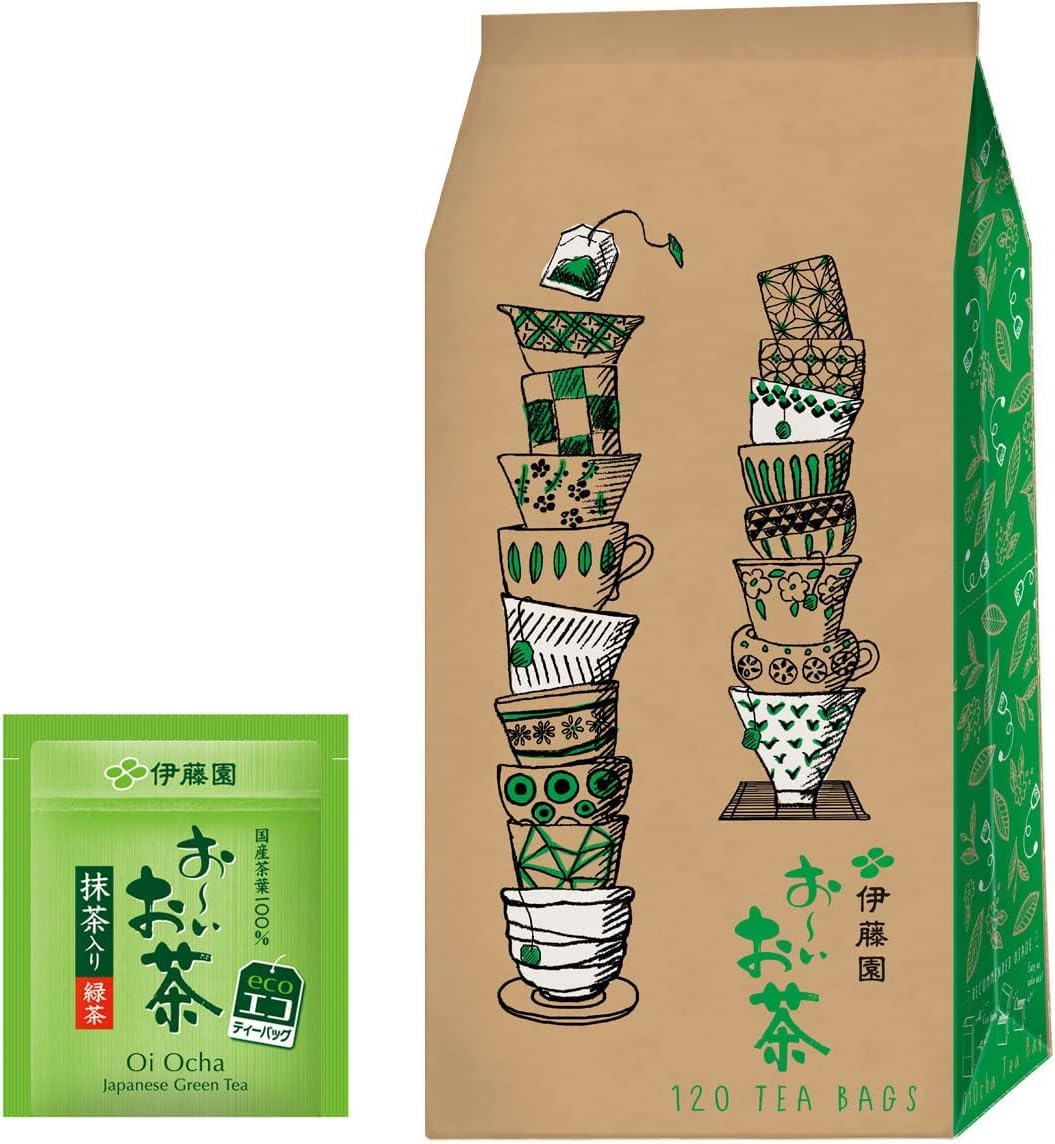Itoen Eco Tea Bags Oi Ocha Green Tea (with Matcha) 1.8g x 120 Tea Bags | Made in Japan | Japanese Green Tea (B0D82LS586) Amazon Price History, Amazon Price Tracker
