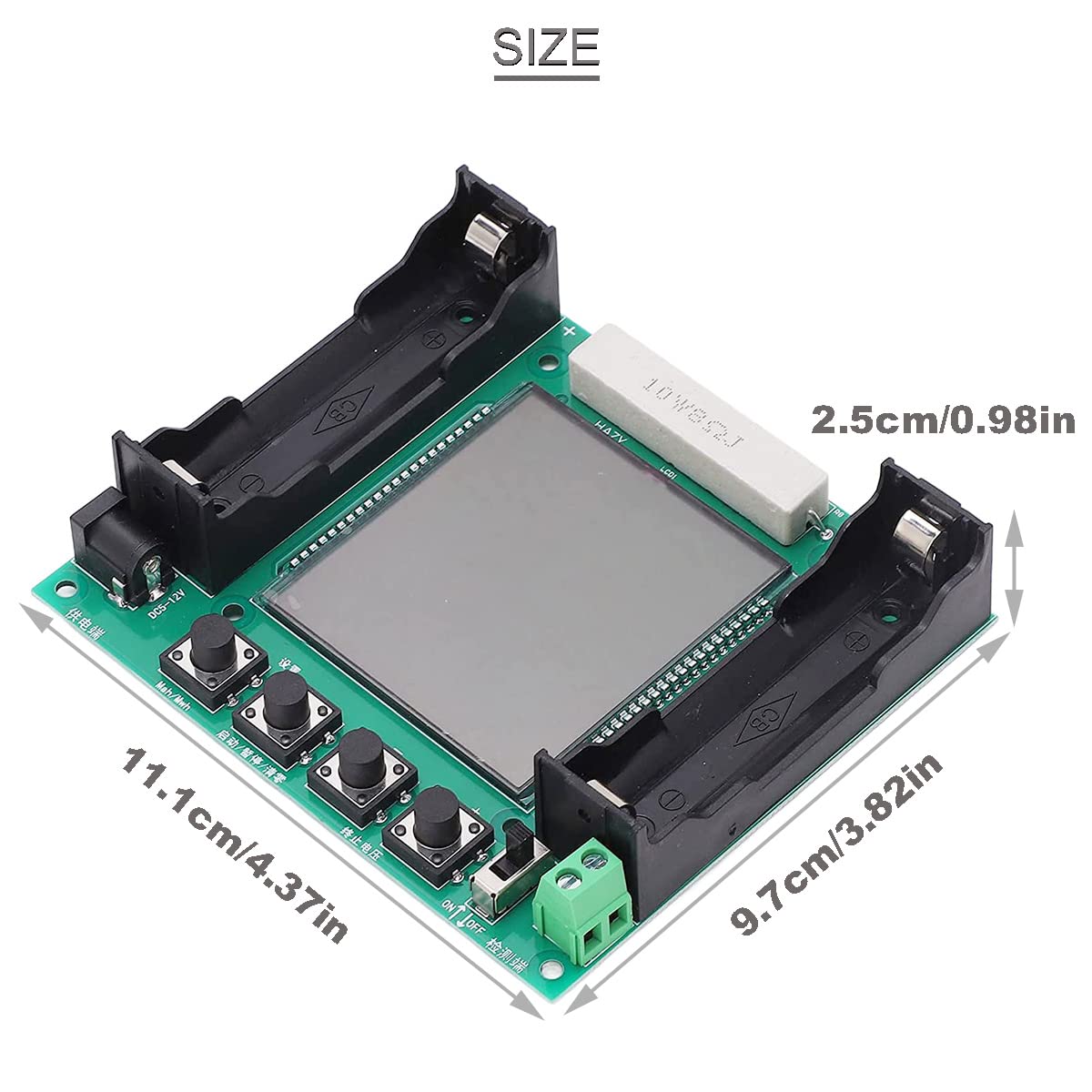 Modulo tester di capacità della batteria al litio 18650 XH M239 Misurazione digitale ad alta precisione MAh MWh Display digitale DC 5-12V con cavo maschio DC cavo rosso e nero