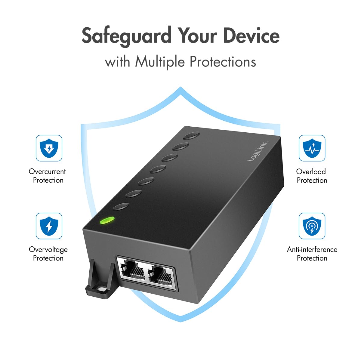 LOGILINK Injecteur Gigabit PoE++ 60 W