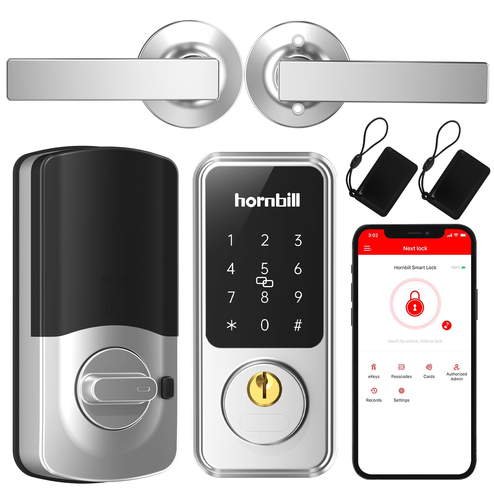 Keypad Door Lock with Handlesets: Keyless Entry Smart Locks for Front ...