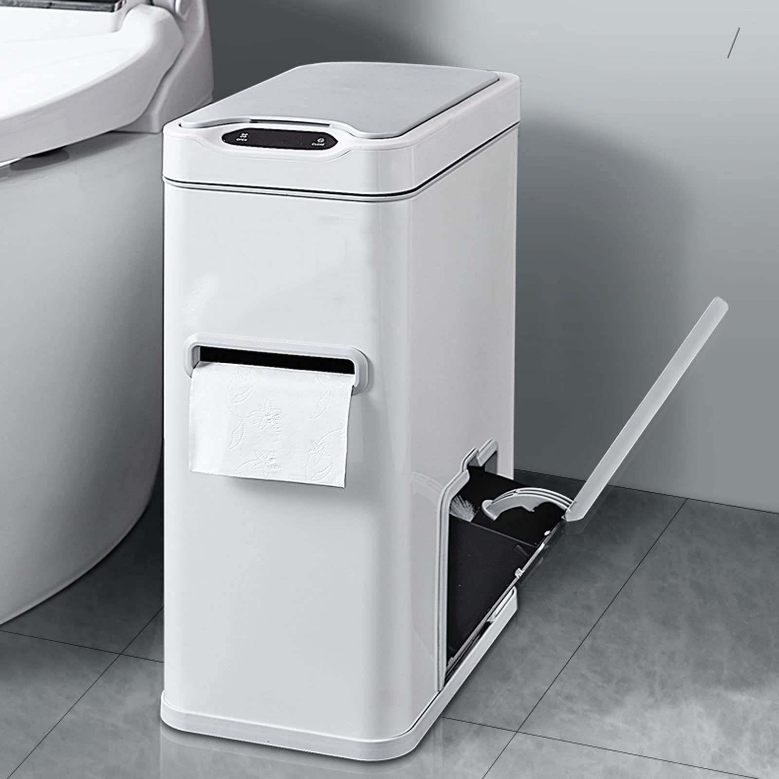 Pattumiera da Cucina 7L Bagno per Uso Domestico Induzione Intelligente con Coperchio Cestino per rifiuti Cestino per rifiuti per Ufficio Cestino per rifiuti