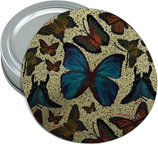 Butterflies Blue Exotic Pattern Round Rubber Non-Slip Jar Gripper Lid Opener