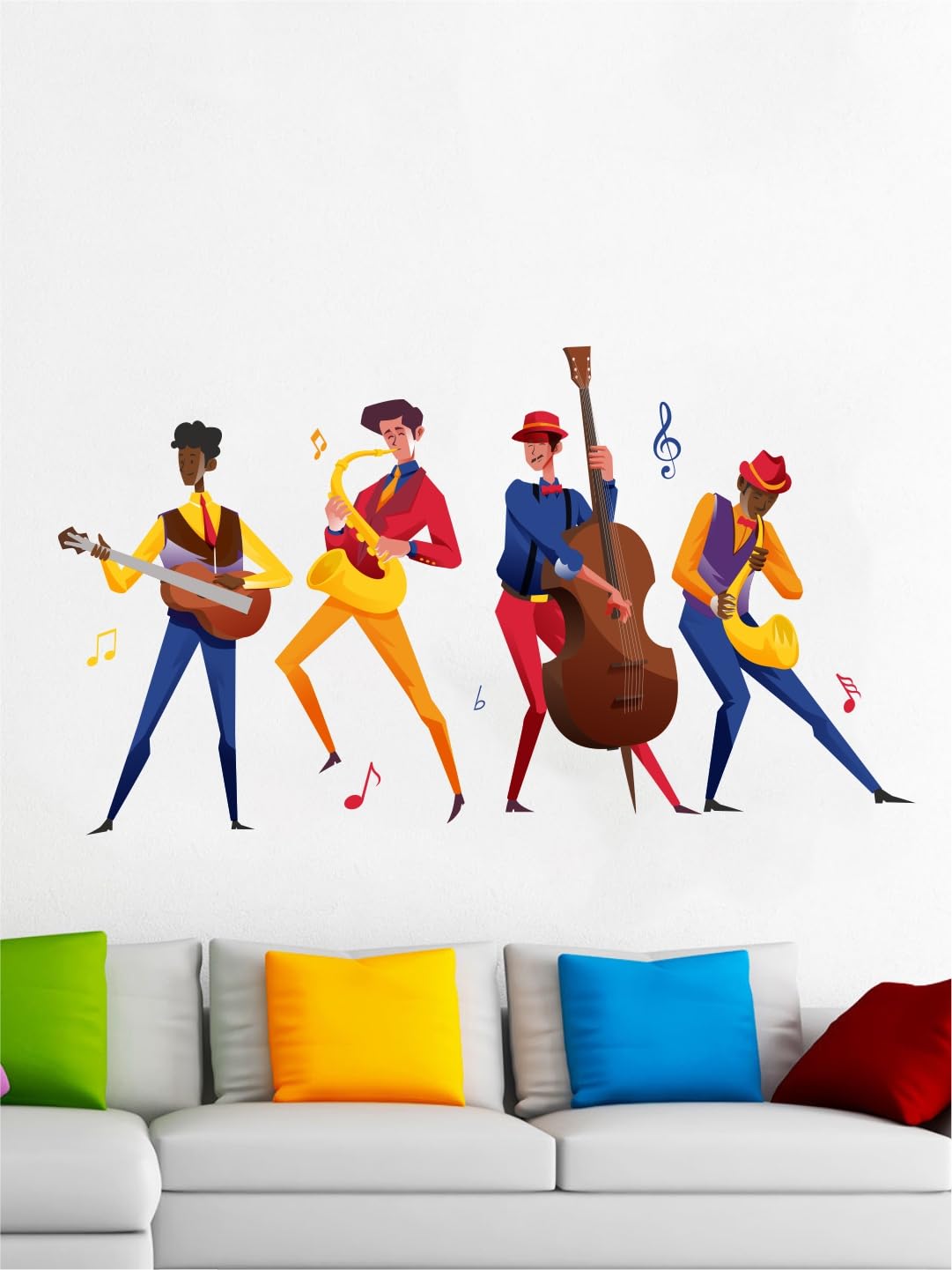 Decal O Decal Mens PVC Vinyl Playing Musical Instruments Party Self Adhesive Wall Stickers (Pack of 3) (B0CQCPFNMR) Amazon Price History, Amazon Price Tracker