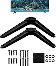 Universal TV Stand Legs for TCL TV Base Pedestal Feet Compatible with Roku 32 40 49 50 55 Inch Fit Most Smart Replacement Desk Support Feets with Screws Anti-Scratch Pad Easy to Install