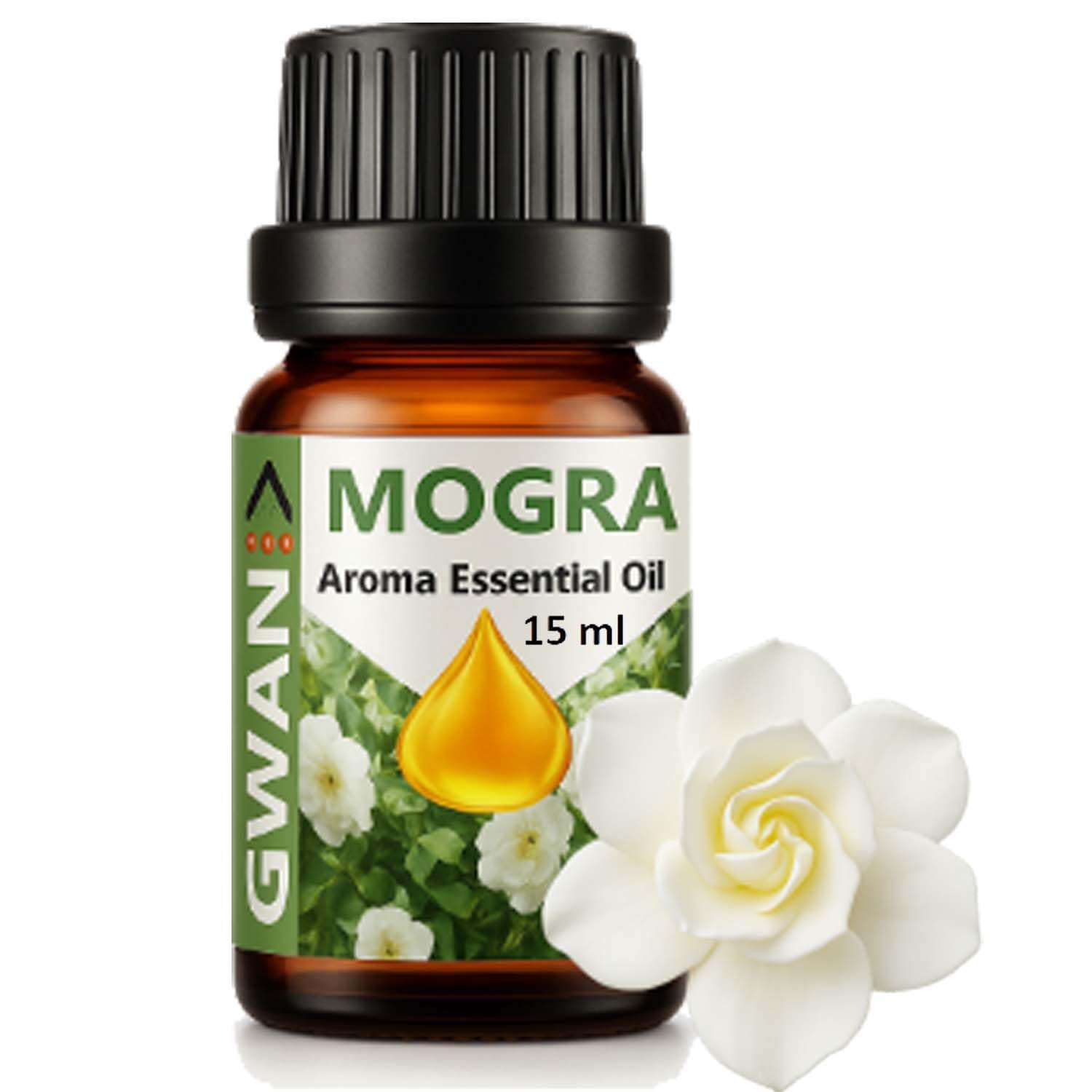 Gwan Aroma Diffuser Essential Oil Natural, Chemicals, Free for Home fragrance Mogra 15ml, Set of 1-image-16