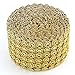 Foraineam 10 Yards / 30 Feet Golden Diamond Ribbon Wrap Faux Rhinestone Crystal Ribbon Flower Shape Mesh Wrap Roll for Event Party Wedding Decoration