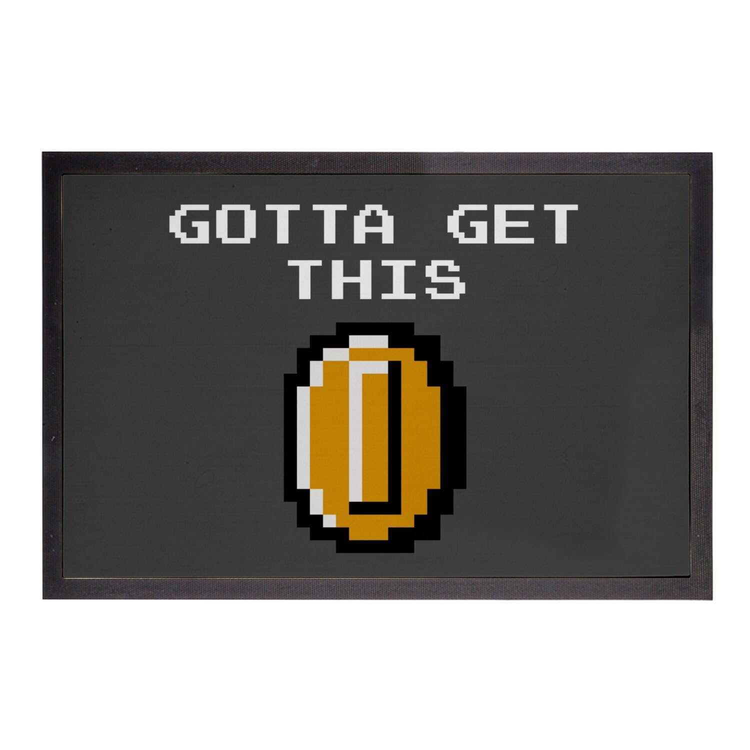 Paillasson noir jeux vidéo : l'idée cadeau retro gaming idéale 75x50cm