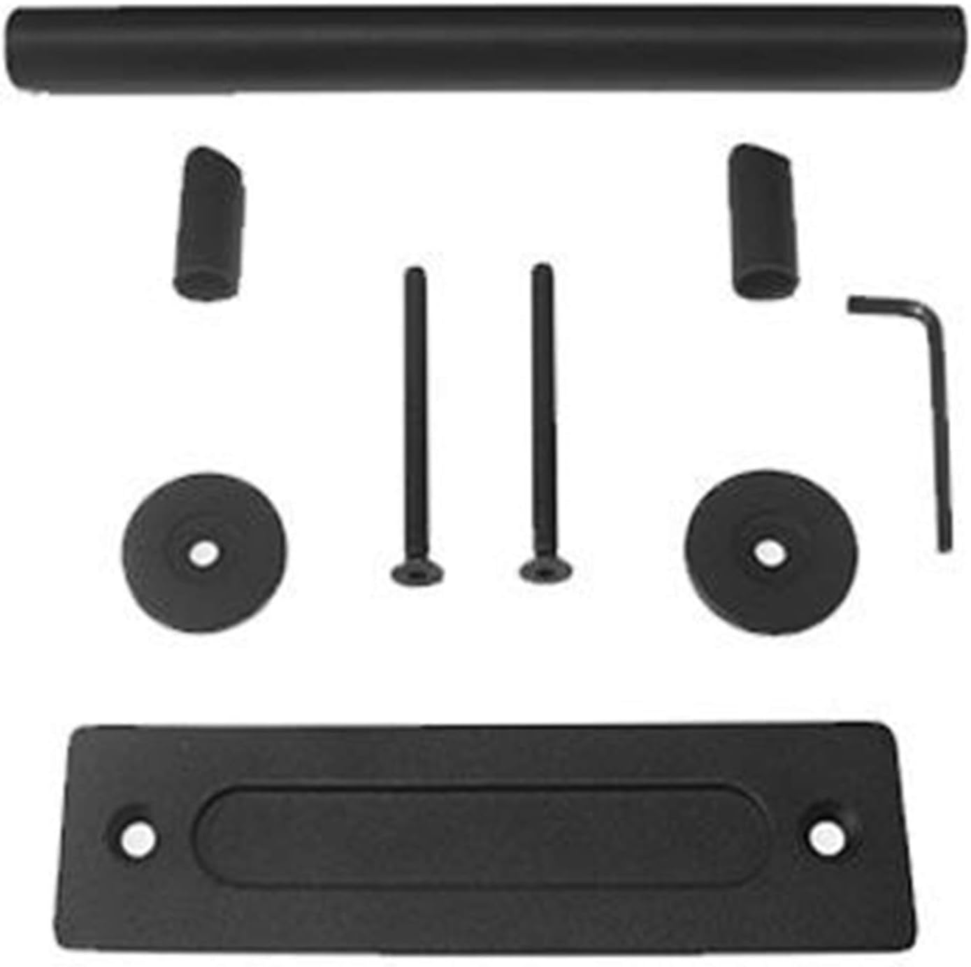 Delaney Hardware BD0804 Black Barn Door Handle Set, Black Barn Door Hardware, Black Micro Barn Door Hardware, Black Sliding Barn Door Handle, Modern Barn Door Handle