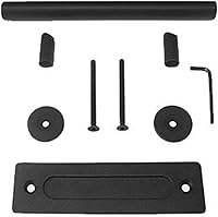 Vista 6 de Delaney Hardware BD0804 Juego de manijas de puerta de granero negro, Hardware de puerta de granero negro, Hardware de puerta de granero negro