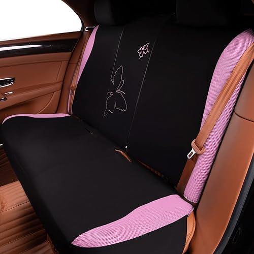 Miniatura 7 de Flying Banner Juego de fundas de asiento de automóvil con diseño de mariposa para asiento de automóvil, universal, para mujer y mujer, para banco