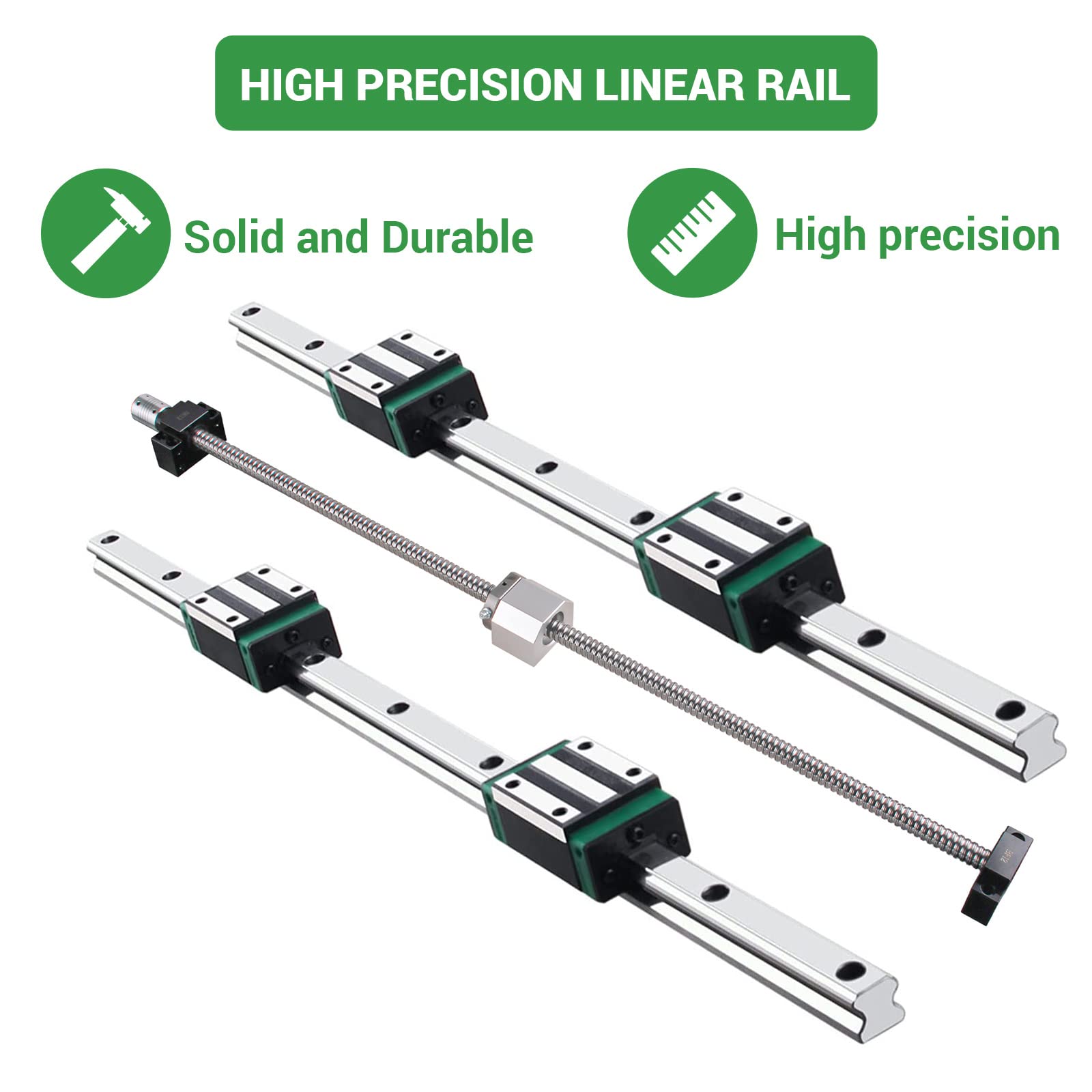 Uxcell MGN12 150mm Linear Guide Rail With MGN12H Sliding Carriage Block