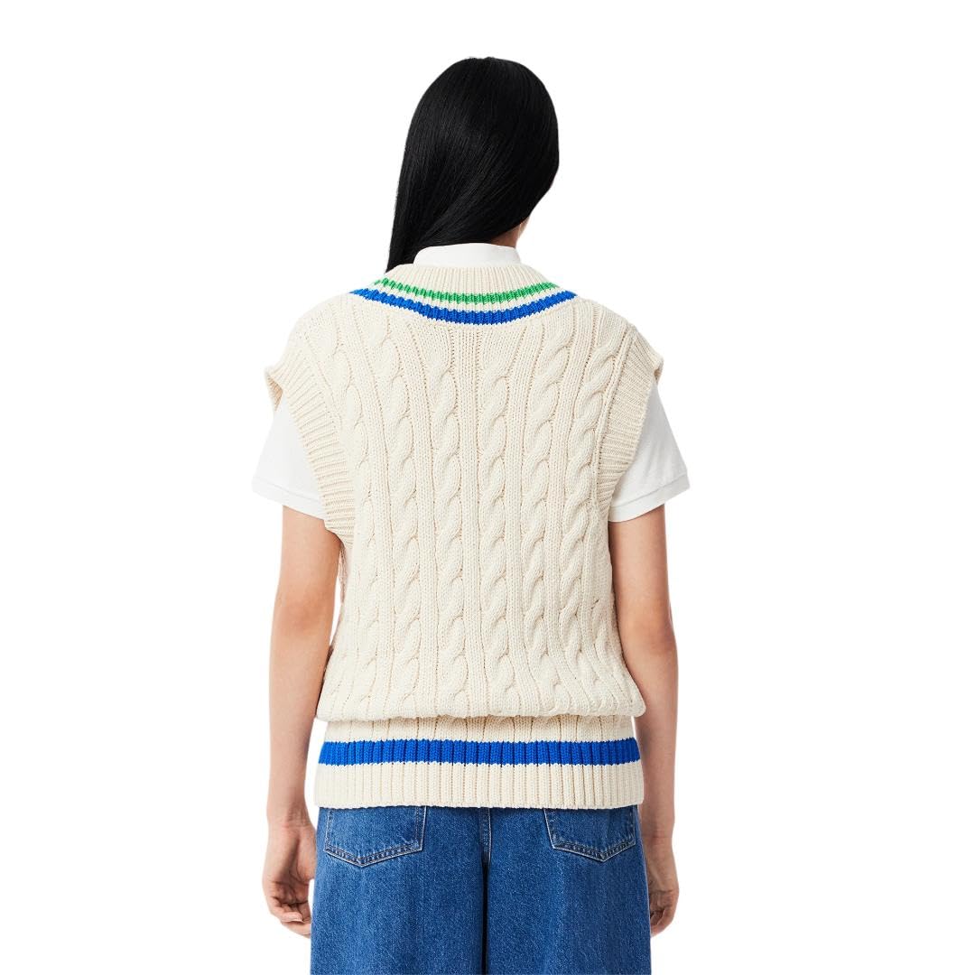 Lacoste Womens Sleeveless Cardigan