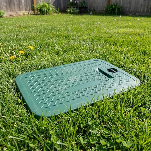 2 Pcs 12 x 17 Inch Irrigation Valve Box Cover, Rectangular Sprinkler Valve Lids with Plug, Sprinkler Valve Cover Replacement for Outdoor Irrigation Watering Equipment, Only Covers, Box Not Included by EBaokuup - Image 6