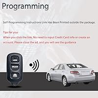 Vista 2 de Llavero de entrada sin llave compatible con Toyota 4Runner Sequoia 1999 2000 2001 2002 2003 2004 2005 2006 2007 2008 2009 Reemplazo de control