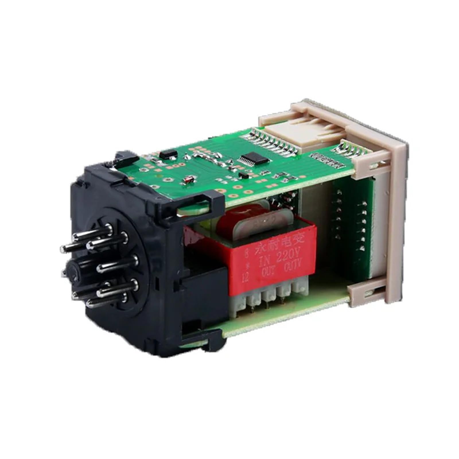 Temporizador retardador de control de ciclo de CA DH48S-S, 220 V, 0,1 S-99 H, pantalla digital, SPDT, programable, interruptor de tiempo, relé con base(DH48S-2Z,AC380V)