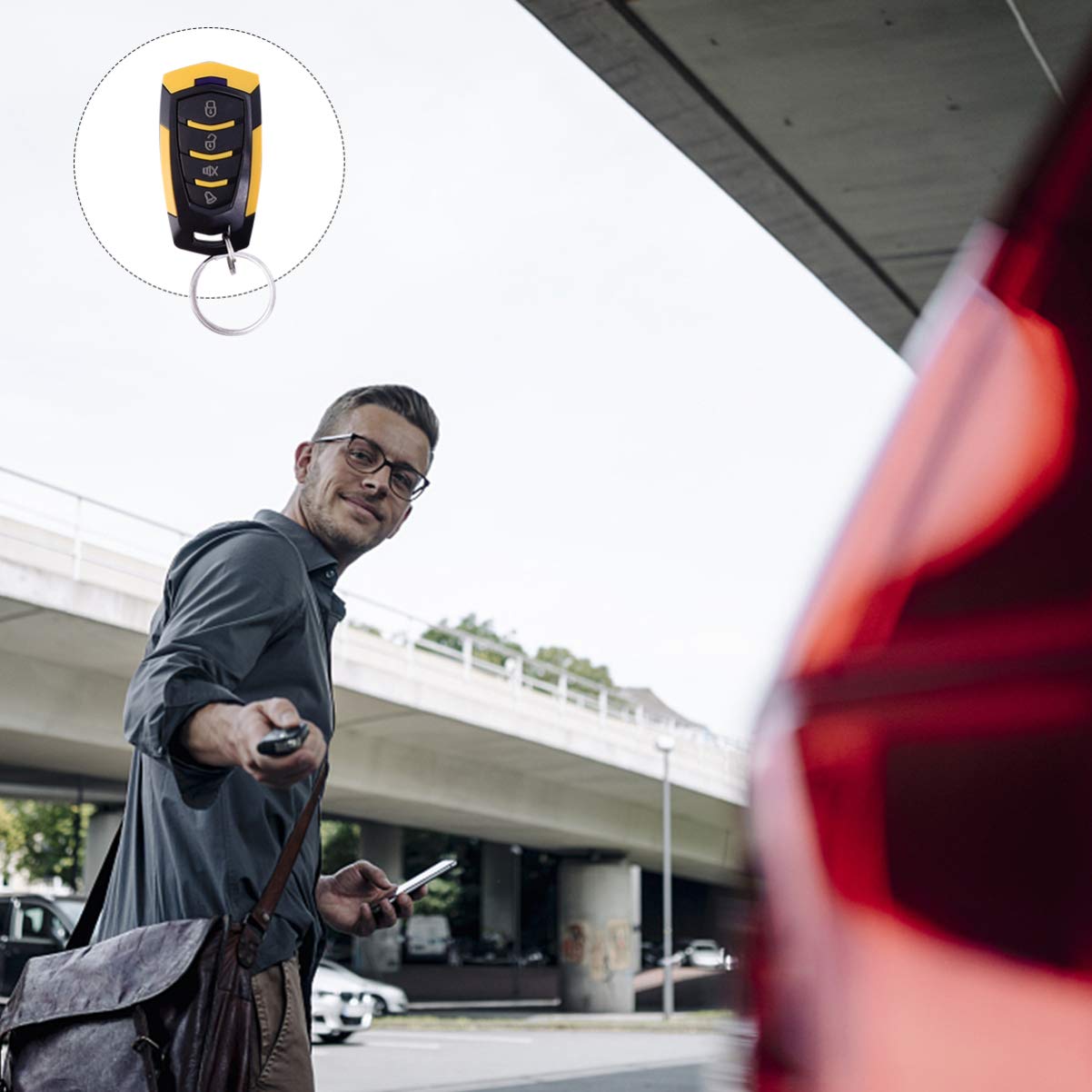 Sistema de Alarma Antirrobo para Coche Dc12v 433, 92mhz