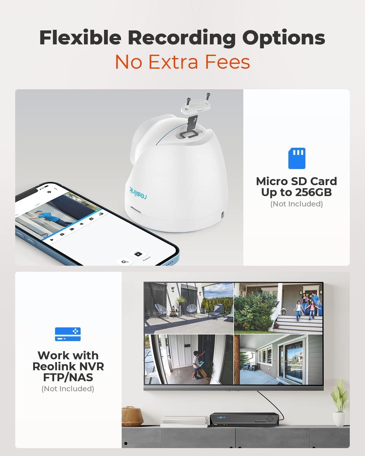 Reolink 4K Smarte IP Kamera Outdoor mit Personen-/Autoerkennung, 8MP PoE Überwachungskamera Aussen mit IP67 Wasserfest, 30m IR Nachtsicht, Audio, microSD Kartensteckplatz, Zeitraffer, RLC-820A