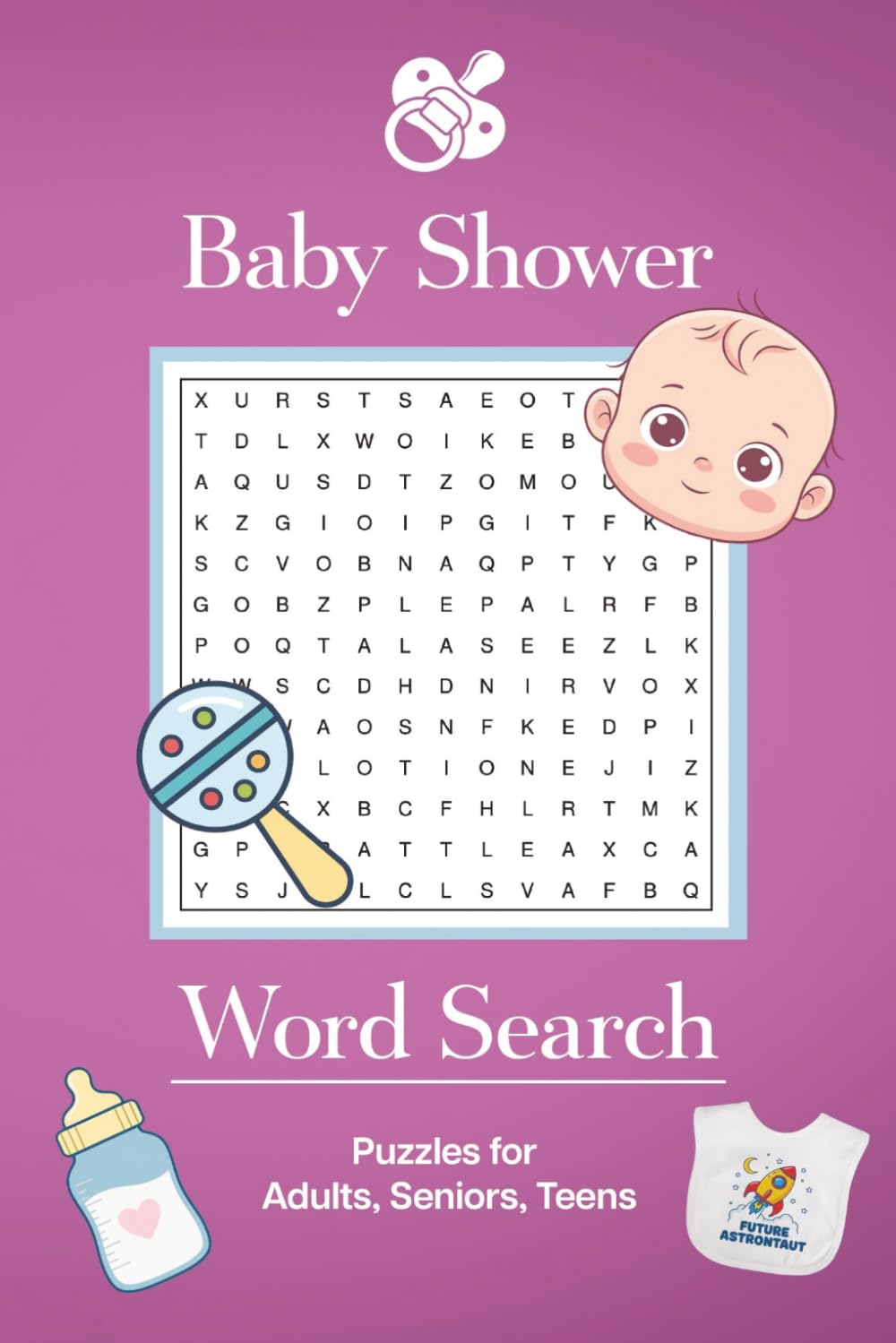 Baby Shower Word Search Puzzle Book: Word Searches with Easy to Read Print about Baby Showers | 6x9 inches, 110 pages | 50+ Puzzles… Gifts for Baby showers, Vacations and More!