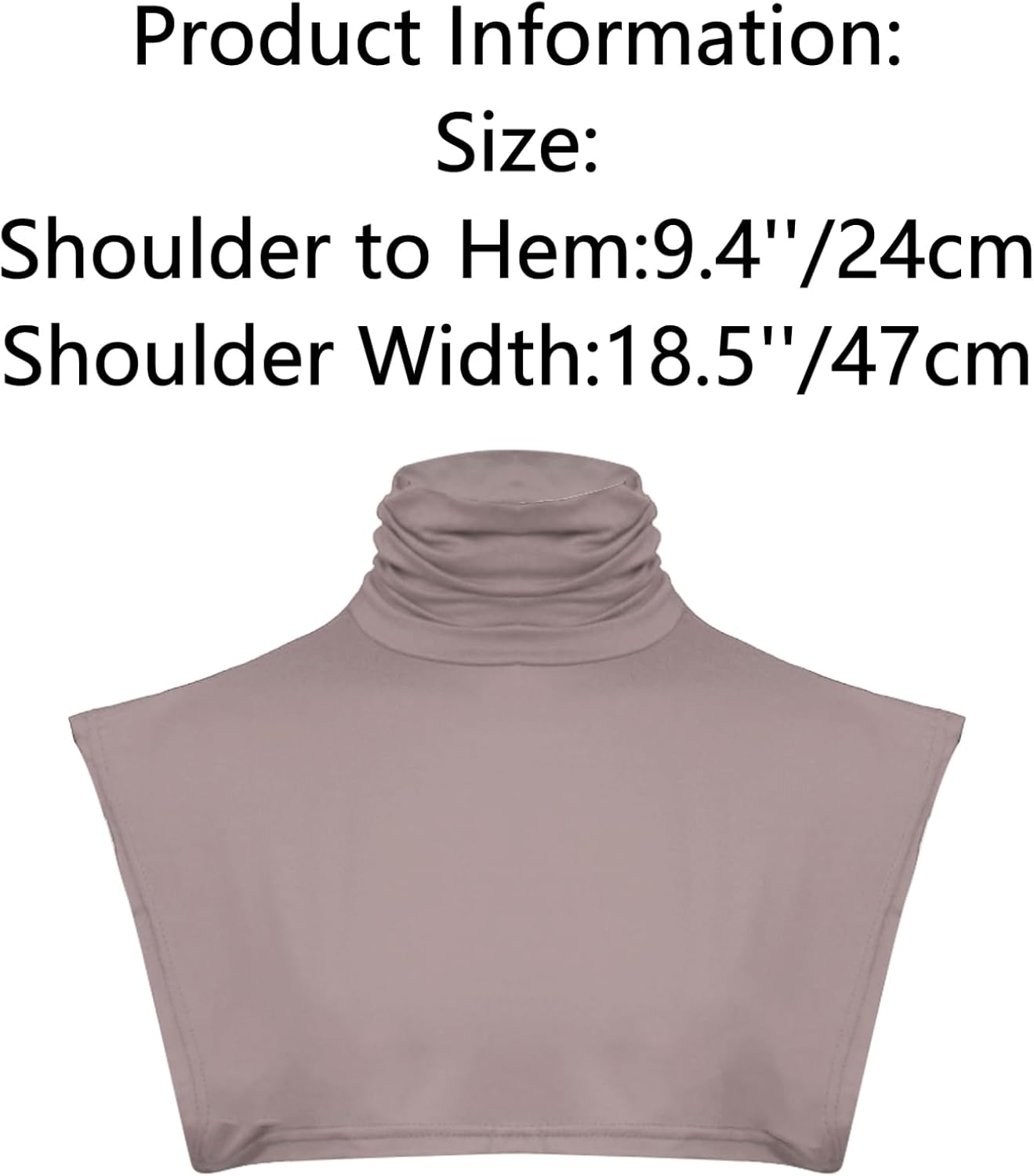 YiZYiF Adjustable Ruched Dickey Collar for Crewneck Transformation Seamless Faux Turtleneck Top Warmth Without Bulk