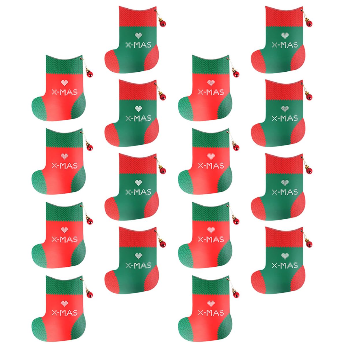 KOMBIUDA Boxes for Christmas 20pcs White Candy Boxes Xmas Socks Candy Cases Stocking Treats