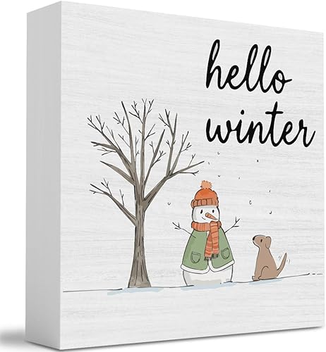 Miniatura 11 de Decoración de Navidad de muñeco de nieve, decoración de invierno, corona de invierno, letrero de muñeco de nieve para el hogar, oficina, escritorio