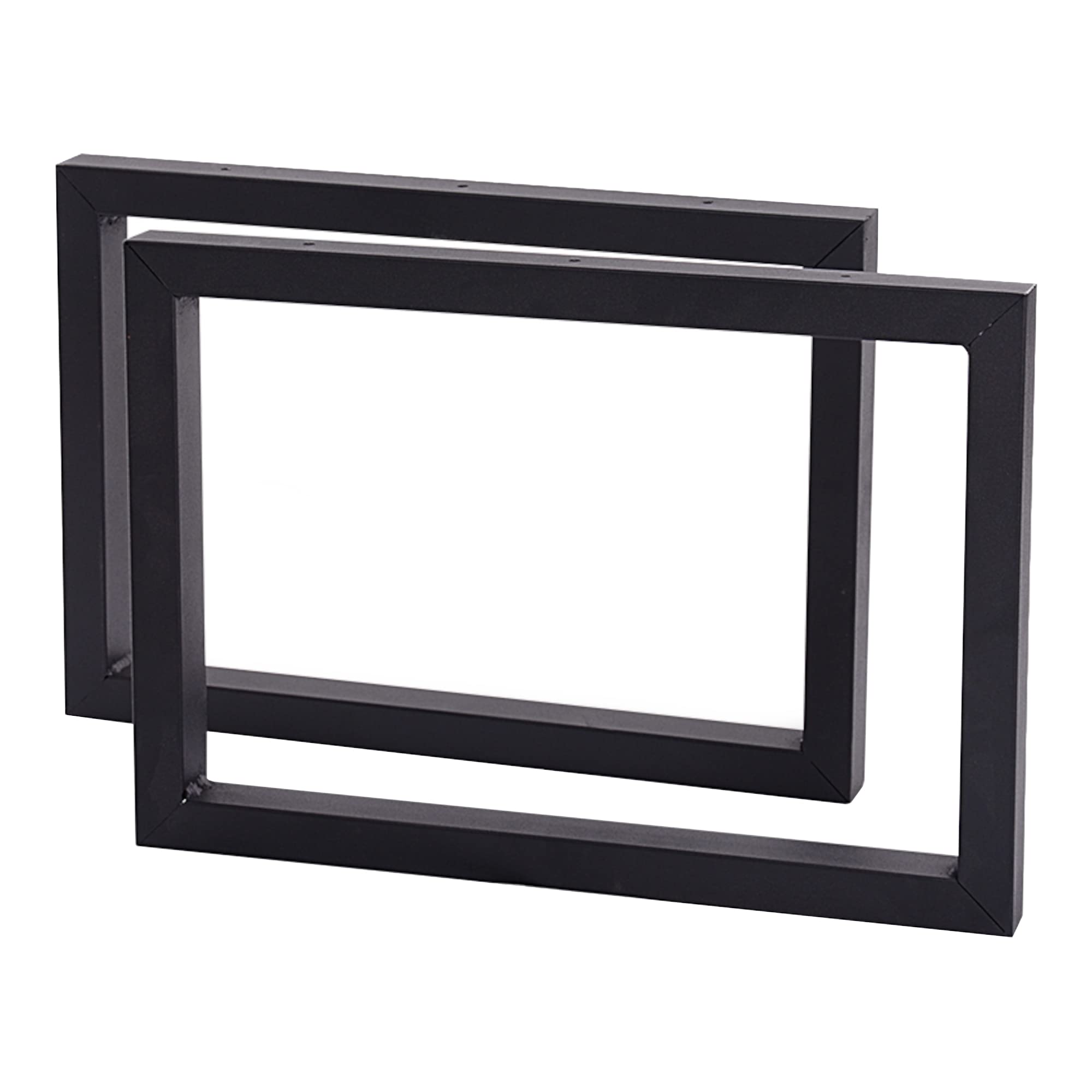 [en.casa] Tischbeine Lunderskov Möbelfüße Metall Schwarz 2 Stück Tischgestell für Sitzbank Couchtisch 2 x Tischfüße 35 x 50 cm Tischkufen Stahl