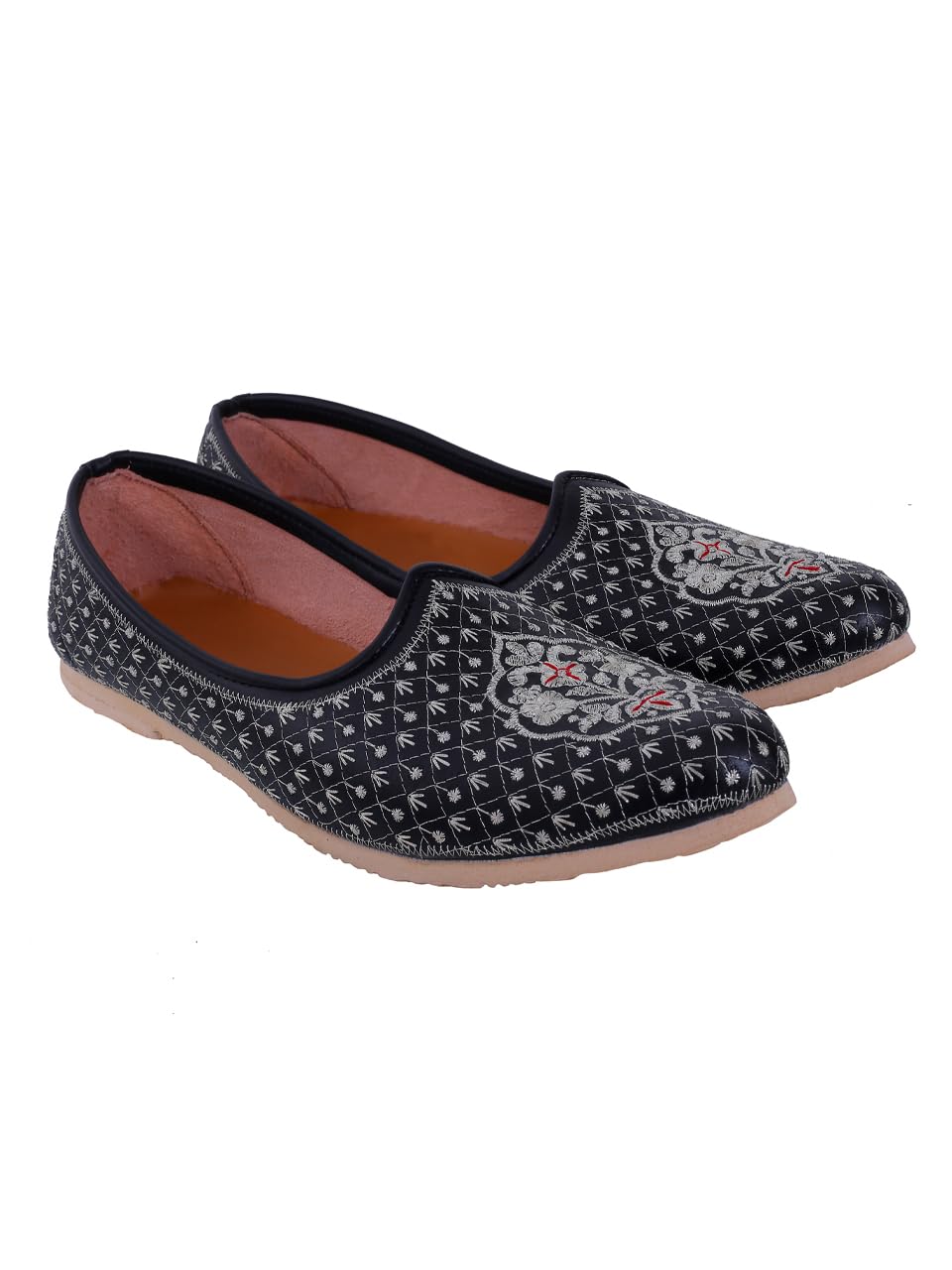 Men's Embroidered Ethnic Jutti | Slip-On Mojari for Casual Traditional Loafer Shoes | Handcrafted Festive Footwear for Kurta Sherwani-image-39