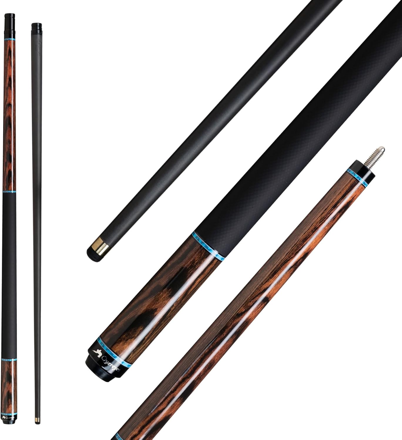 Carbon Fiber Pool Cue,58" Low Deflection Pool Cue,Carbon Fiber Cue Shaft 5/16×18,Professional Pool Sticks for Adults