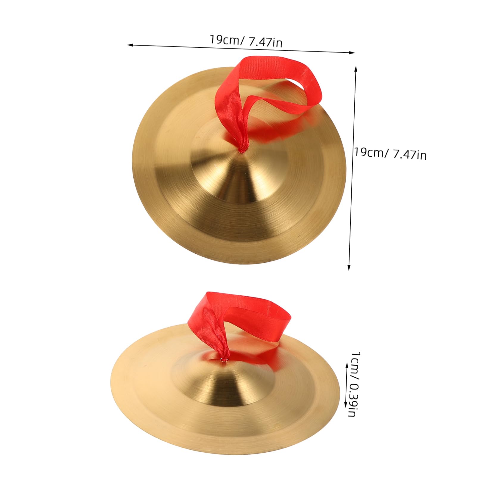 Toddmomy Alloy Cymbals Set Mini Marching Hand Cymbals for Drums Versatile Symbols Instrument for School Bands Professional Orchestras