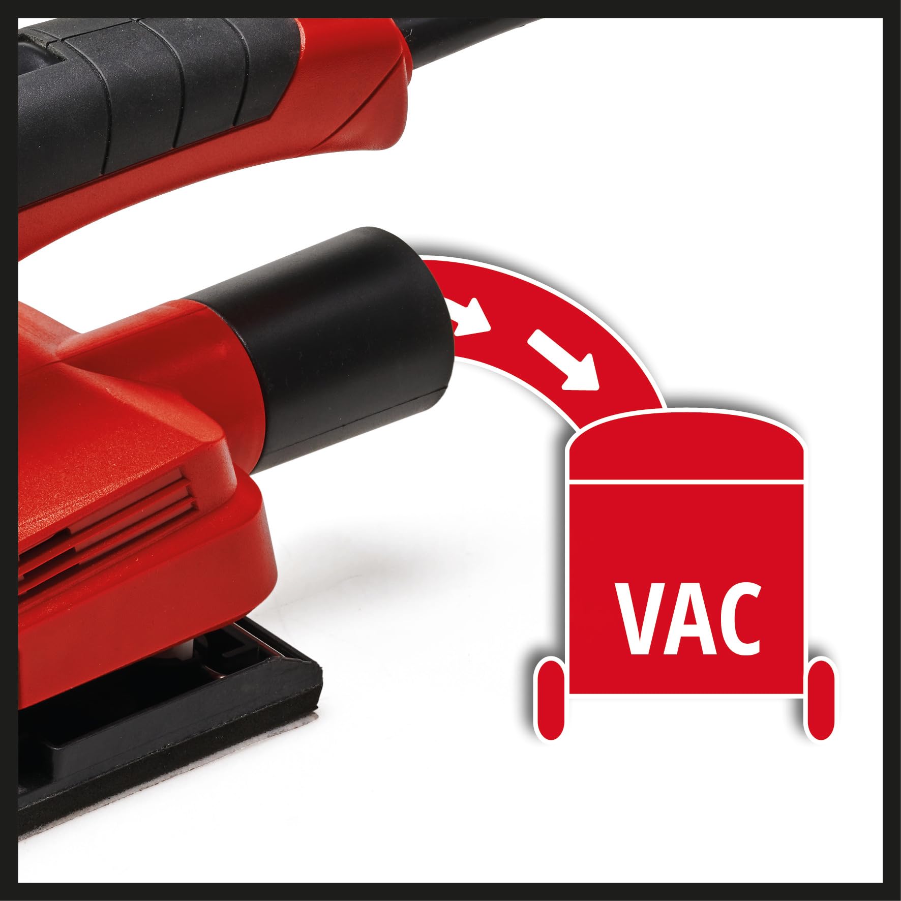 Einhell 4460640 Levigatrice Orbitale, 230 V, Tre Fogli Abrasivi Inclusi, Rosso