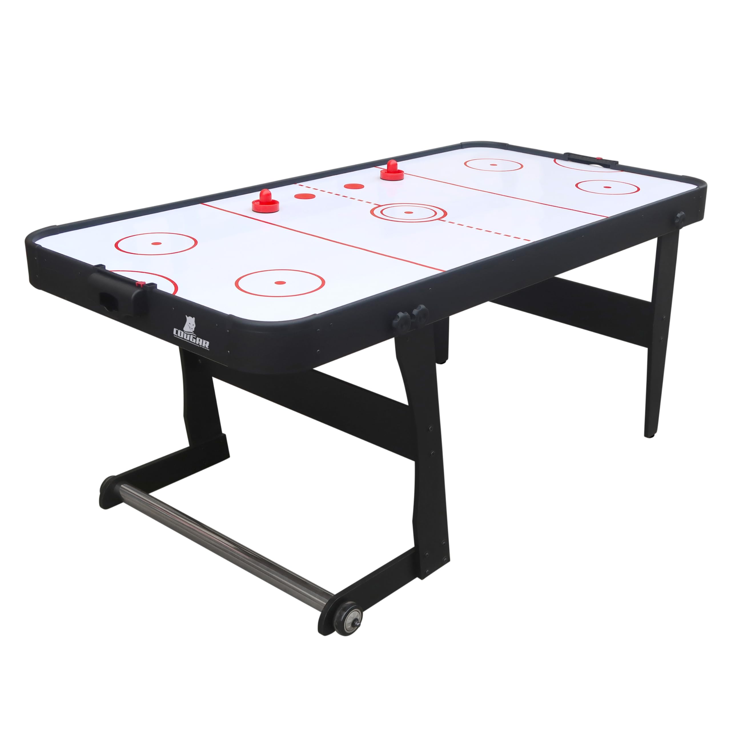 Cougar Icing XL Air Hockey De Table Pliable pour L'Intérieur | Accessoires Inclus | Table Jeu Airhockey pour Tous Les âges