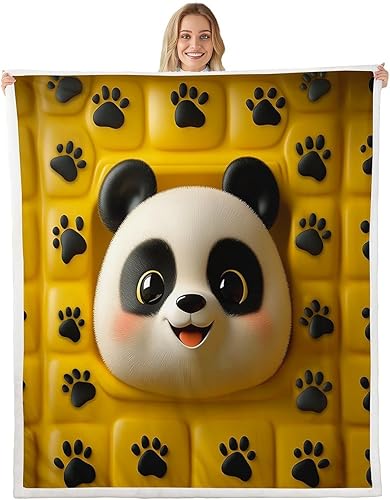 Miniatura 8 de Pink Floral Flannel Blanket,3D Vivid Flower Throw Blanket,Splicing Geometric Girds Fuzzy Blanket for Sofa Bed Living Room Decor,Girls Women Romantic