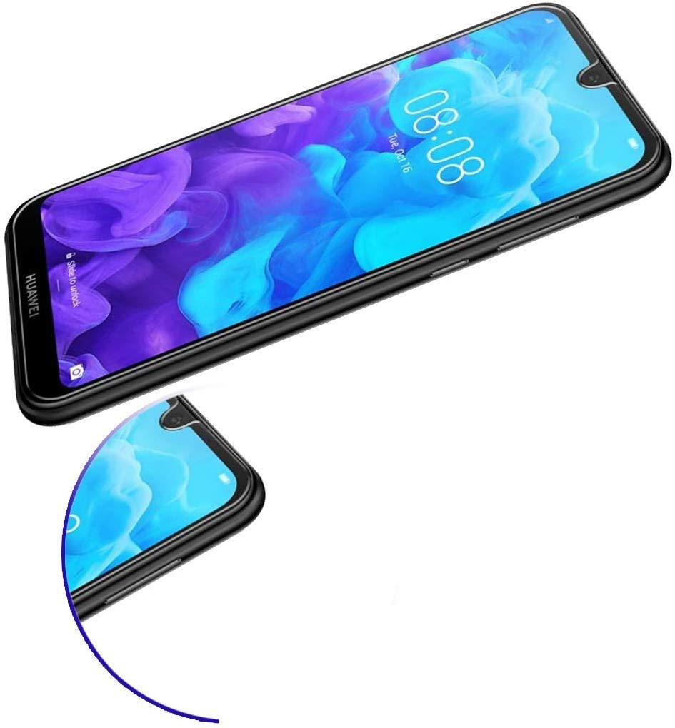 Film De Protection Verre Trempé 9D NOIR Pour Huawei Y5 2019 - Couverture Complète