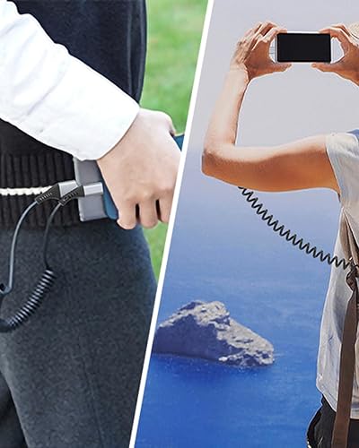 Miniatura 7 de Cable USB C en espiral, paquete de 2 cables USB a USB C en espiral para automóvil, cable retráctil USB C corto para iPhone 15 Pro Max, Samsung