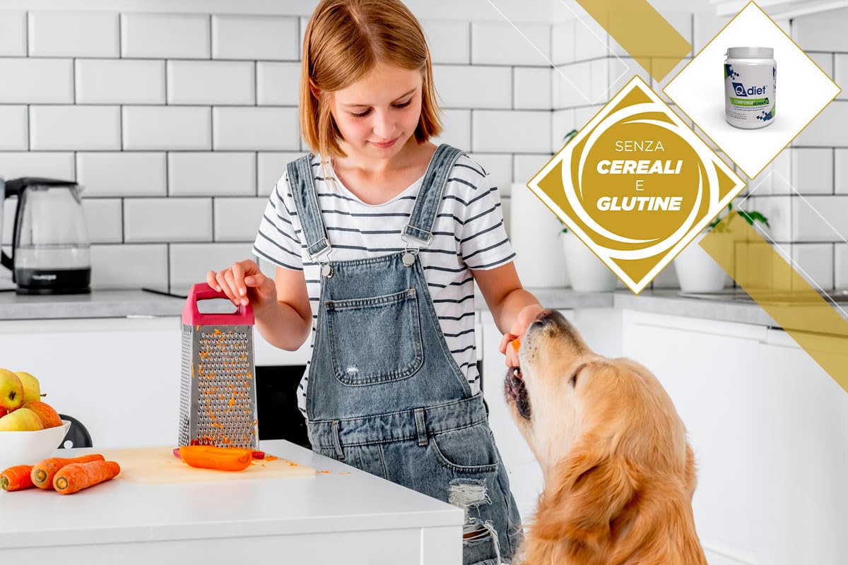 Q.Diet Ultra Compensa Hund Katze 1 kg – Nahrungsergänzungsmittel reich an Vitaminen und Mineralien, ideal zur Ergänzung der Ernährung zu Hause für Hunde und Katzen – Große Packung von Chilo.