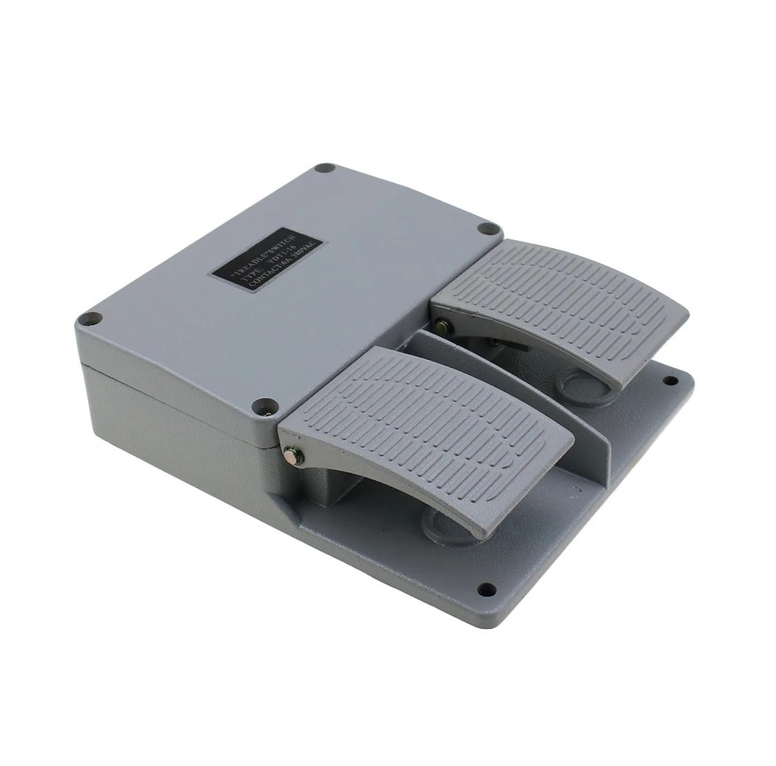 Interruptor de pedal doble de aluminio YDT1-16 con contactos de plata duraderos