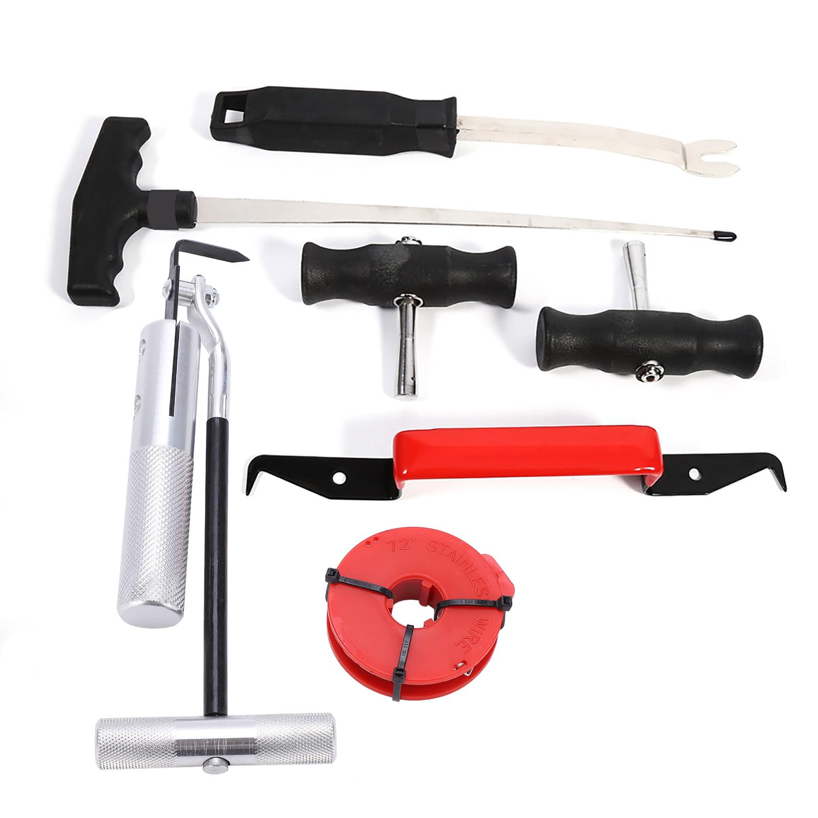 Kit de Herramientas de extracción de Parabrisas de 7 Piezas – Juego de extracción de Vidrio para Parabrisas de Furgoneta de automóvil – Herramientas manuales para Pantallas de