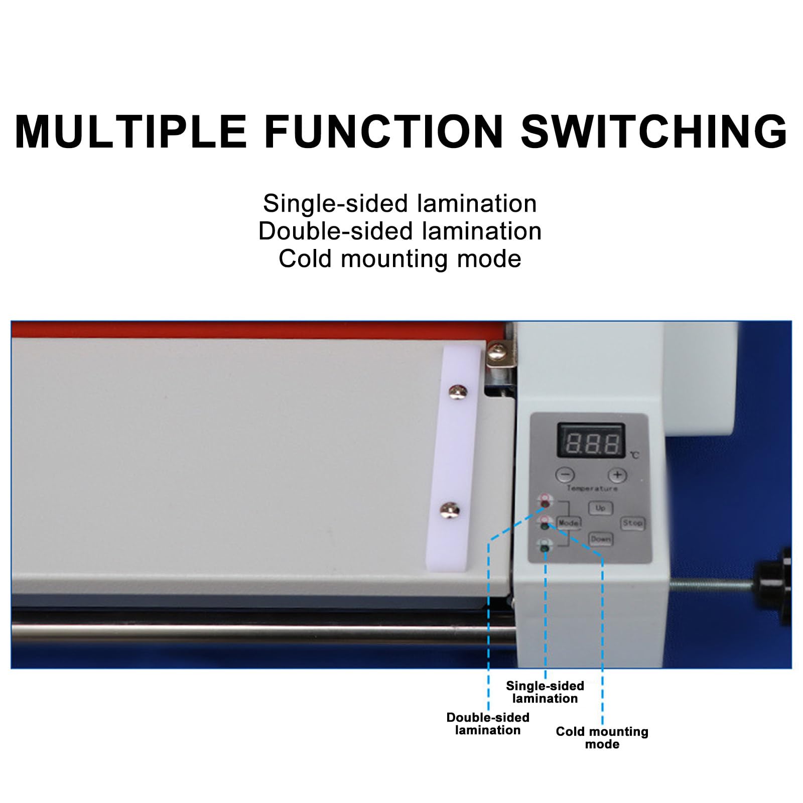 Maszyna laminująca 13", laminator na gorąco i zimno, laminator rolkowy jednostronny/podwójny, do papieru o różnych grubościach (110V)