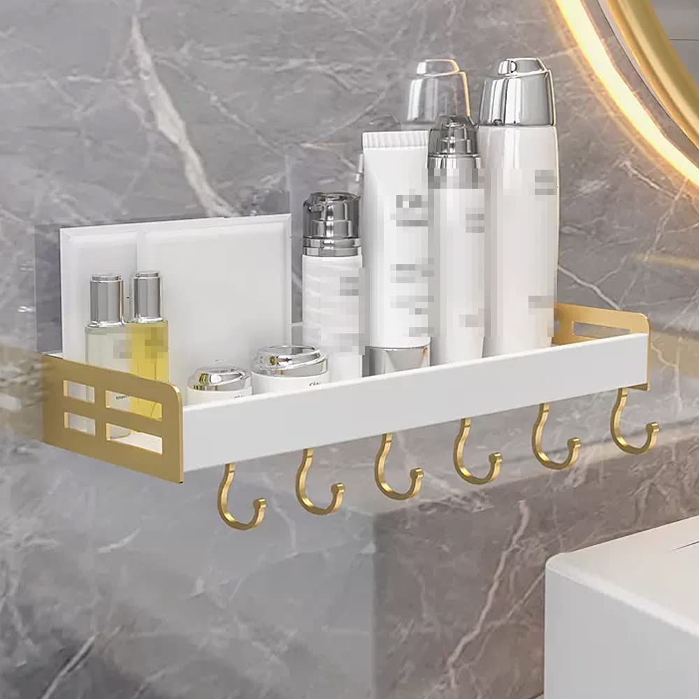 LUUYYI Bathroom Shower Shelf Corner Caddy Space Aluminum Drilling Organizer Rack Caddy with Towel Holderr Shelves Spice Rack
