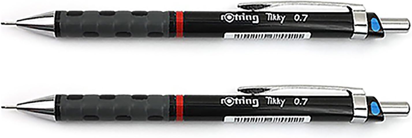 Rotring Tikky Mechanical Pencil 0.7 mm Black With Colour Coding - 1904696-2 Pieces