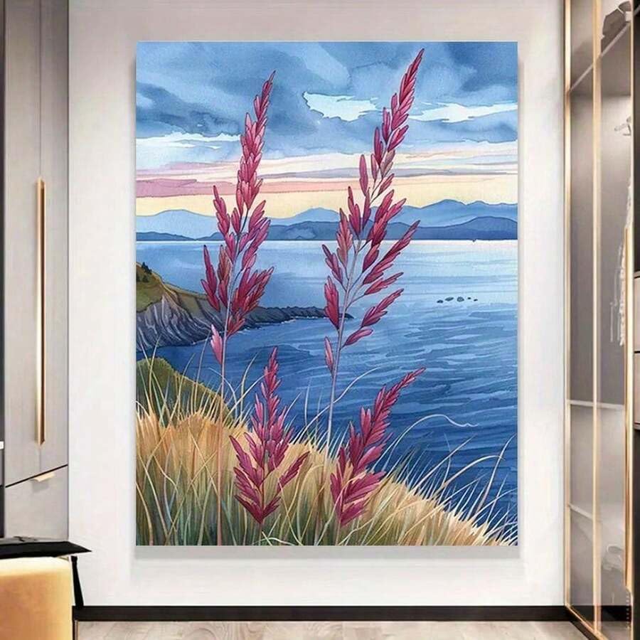 Paysage estival TONGYINLI tableau decoration murale salon peinture esthetique 20x30