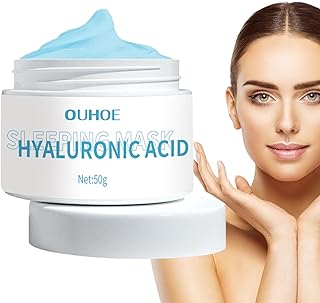 Máscara facial para dormir à noite | Máscara facial ácido hialurônico - Hidratante para dormir com água gelada, reabastece a pele para iluminar, clarear, hidratar e fortalecer Uwariloy