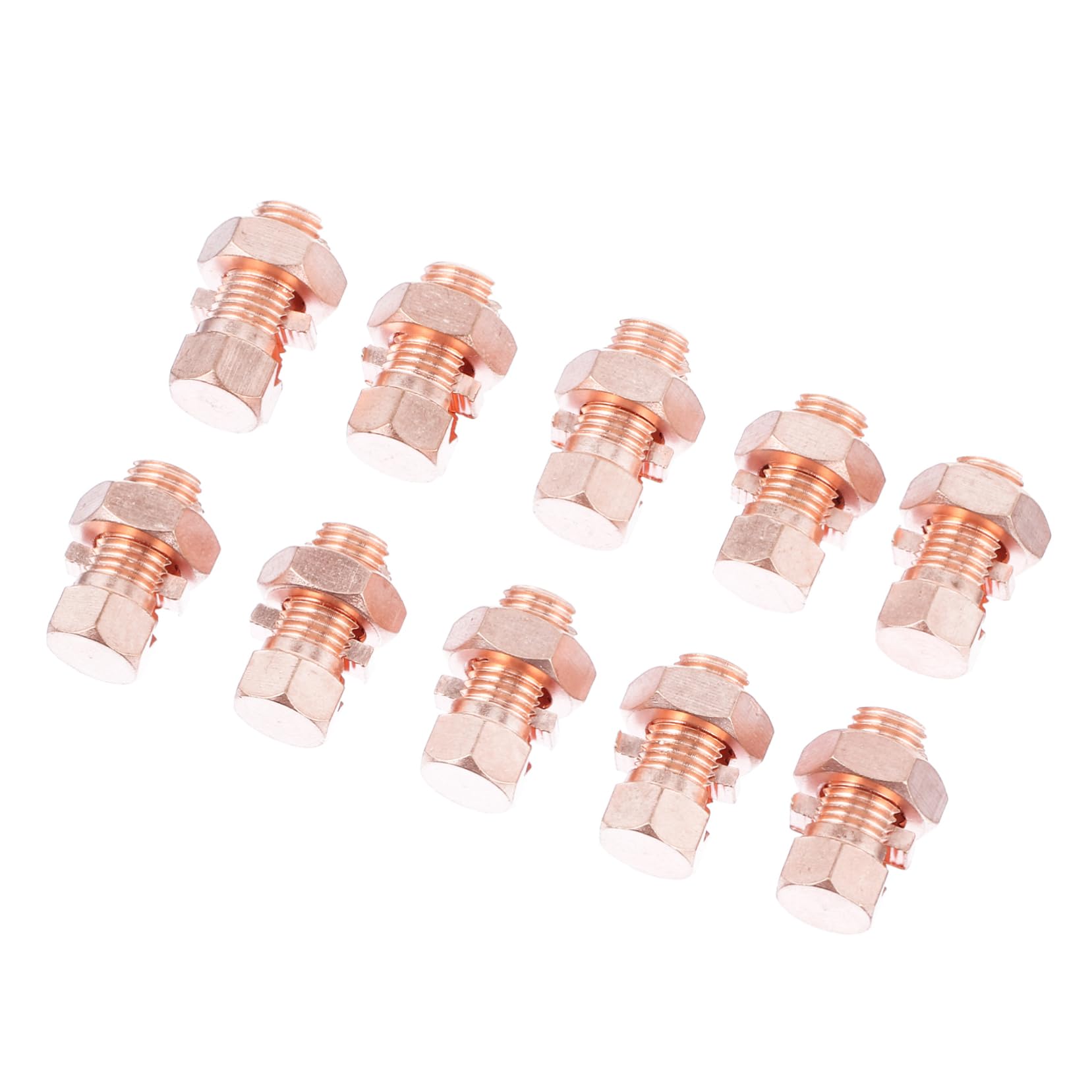 Conector de perno dividido de cobre Mipcase pack de 10 abrazaderas de resistencia para cables