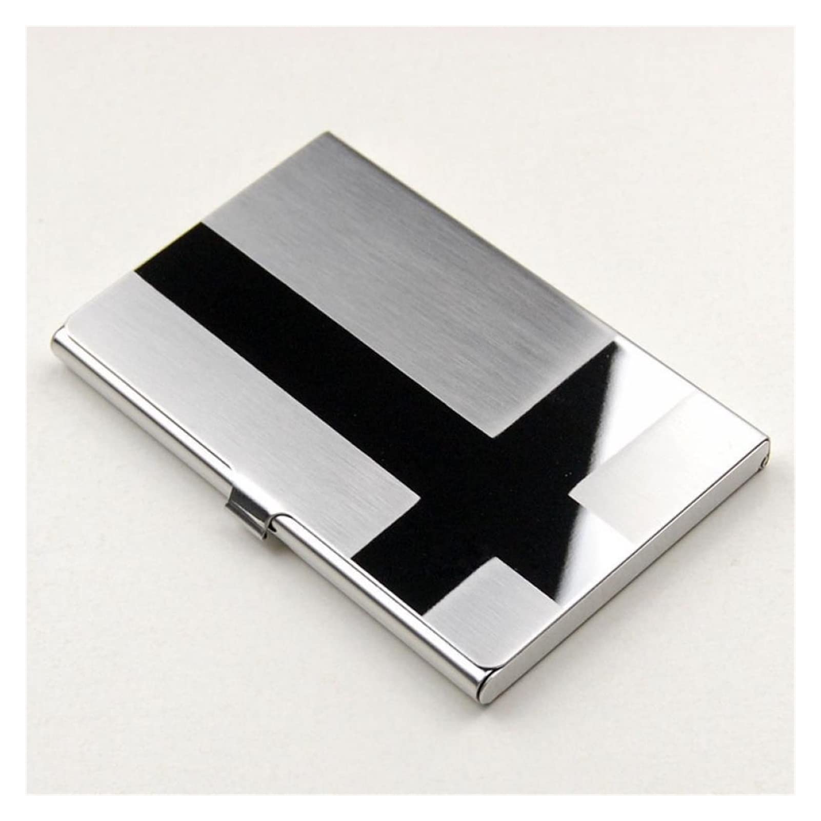 Porta Biglietti da Visita Supporto for carta di credito portatile in alluminio Nuovo supporto for biglietti da visita in acciaio inossidabile Bank Silver Box Silver Silver Unisex ID Titolare della car