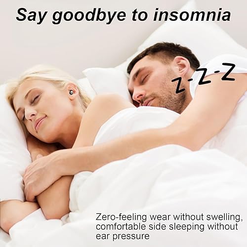 Miniatura 6 de Tapones para los oídos para dormir con cancelación de ruido de 45 dB, tapones de silicona reutilizables con 8 orejas y funda de viaje, protección