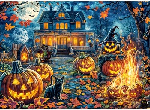 Puzzle 1000 Teile, Puzzles f체r Erwachsene, herausfordernde Puzzles, Puzzlespiele f체r die ganze Familie, Geschenke f체r Frauen, Geschenke f체r M채nner, Thema-Scary Halloween