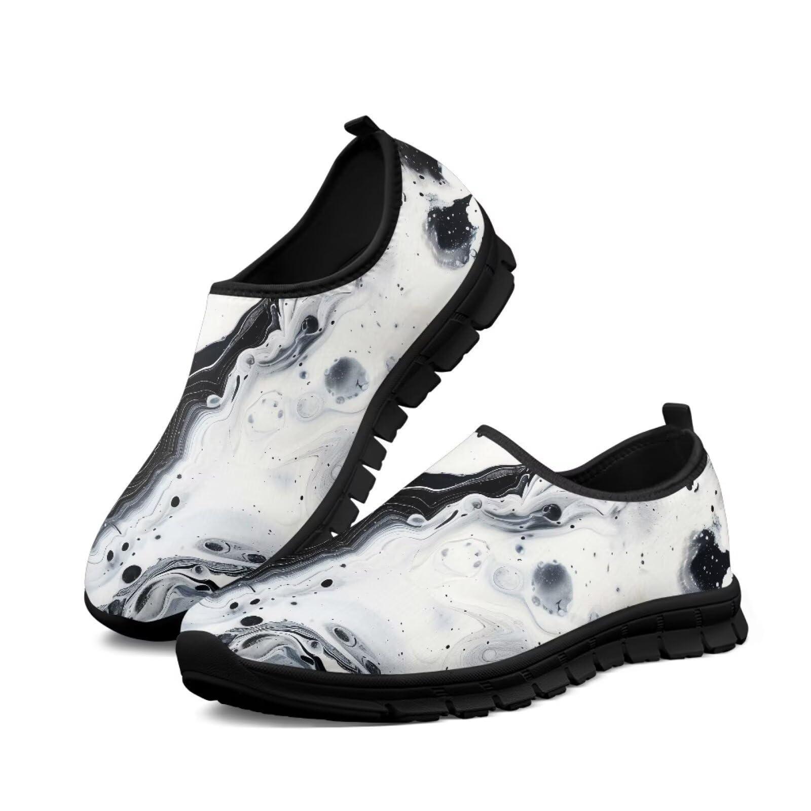 Męskie buty do biegania w mieście, lekkie podparcie łuku, oddychające mokasyny na rower, kemping, spacery, czarna podeszwa, strumień atramentu, 40 EU